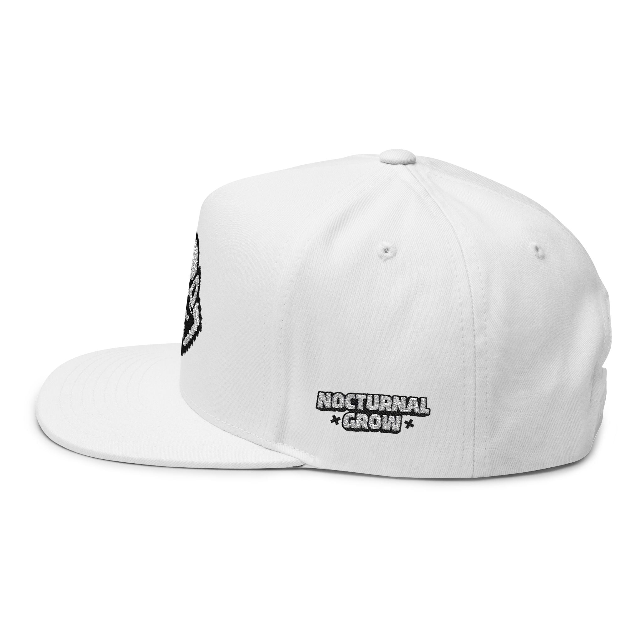 Nocturnal Grow - Trash Panda Snapback Hat in White