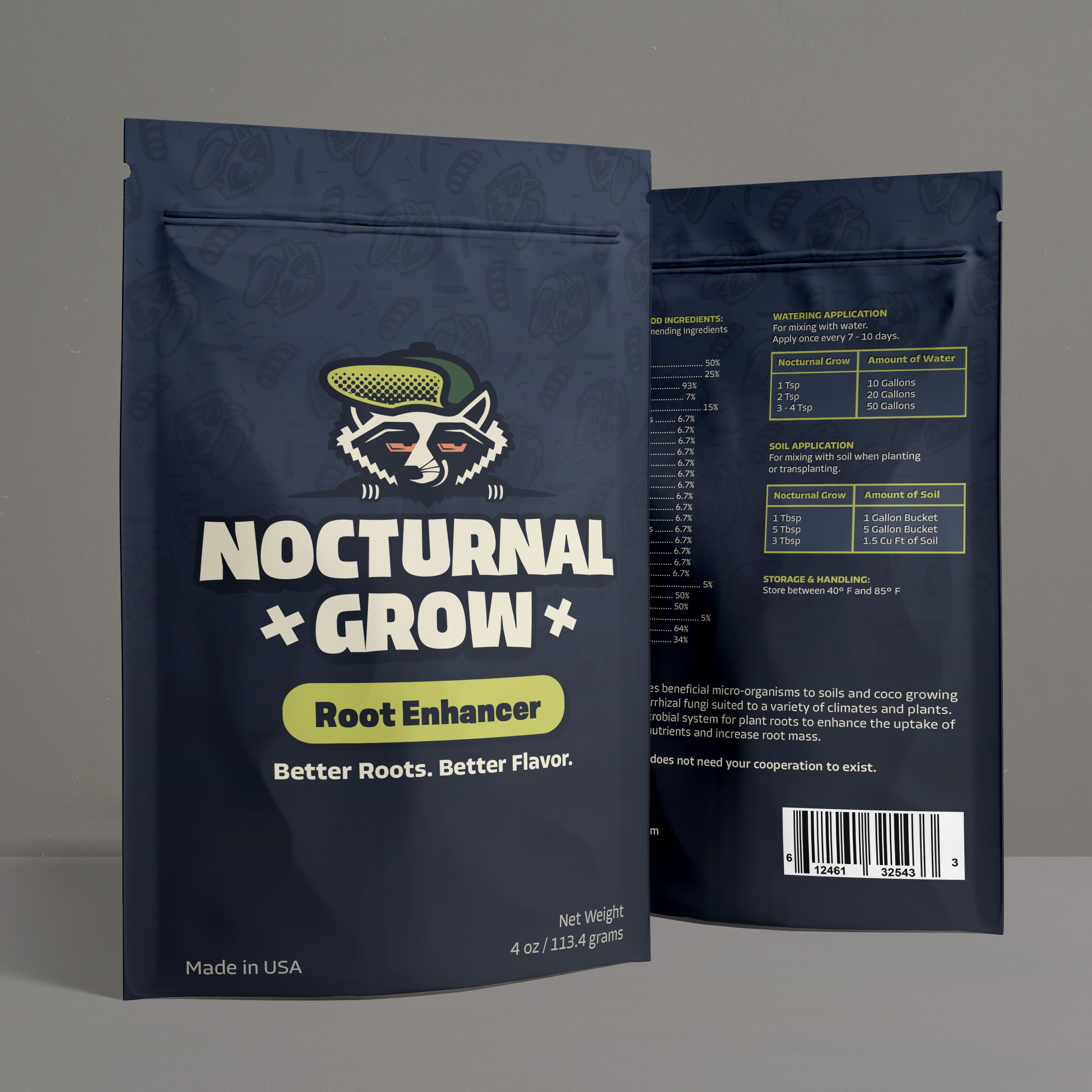 Nocturnal Grow Microbial Booster with Mycorrhizae and beneficial microbes for cannabis root health, Package