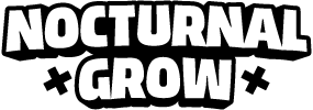 Nocturnal Grow Wordmark Black and White